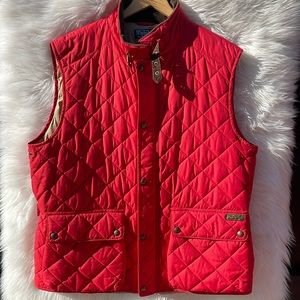 Men’s Ralph Lauren quilted vest. Brand new without tags. Color: Red Size: XL